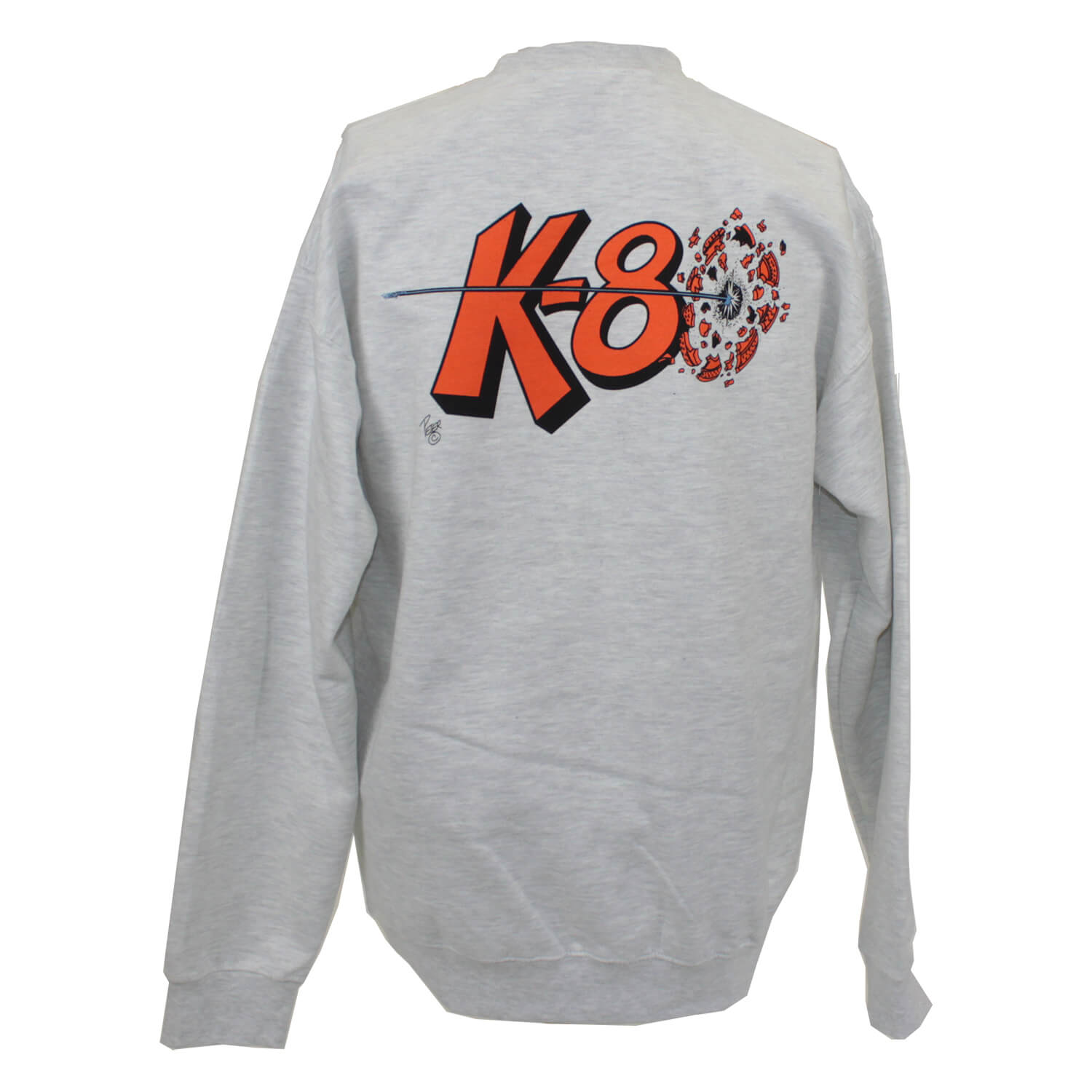 Sweatshirt, Crew Neck, Broken Target, Gray