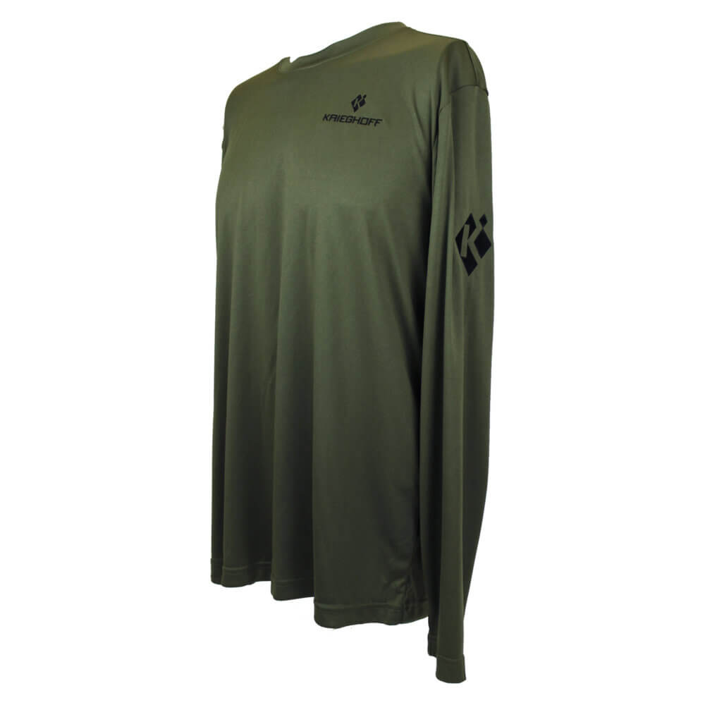 Long Sleeve Performance T-Shirt, Olive Green – 3XL Only